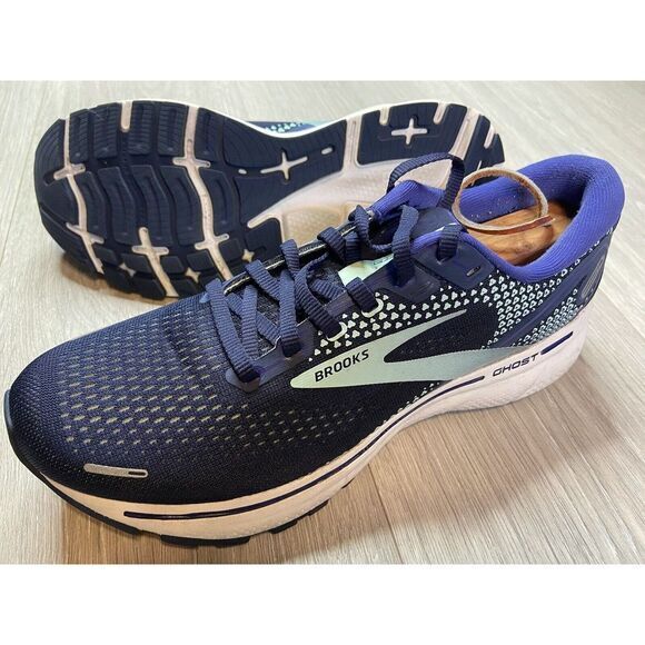 Brooks Shoes - Brooks Ghost 14 Shoes Womens 10 Blue Running Walking Athletic Sneakers‎ Jog Walk